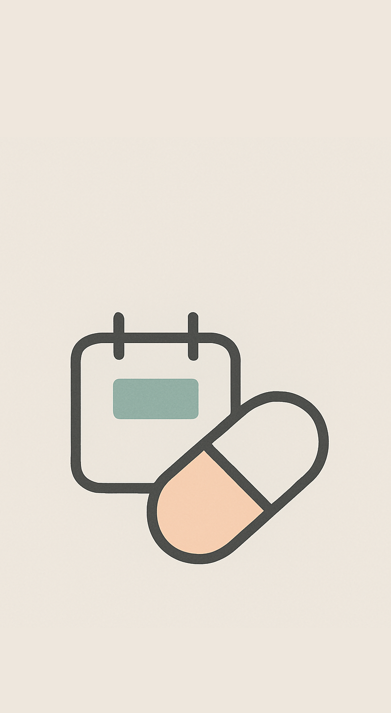 Calendar and pill outlines